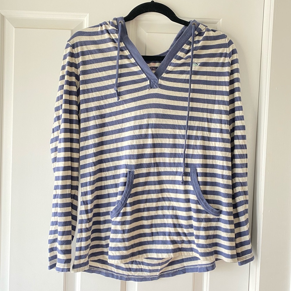vineyard vines striped long sleeve hoodie